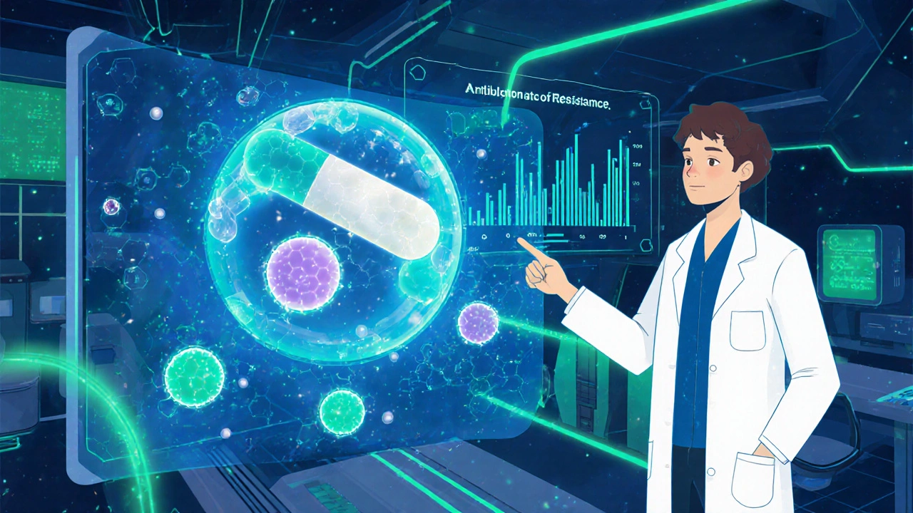 Investigadores de Heidelberg trabajando con nanopartículas de cefuroxima.