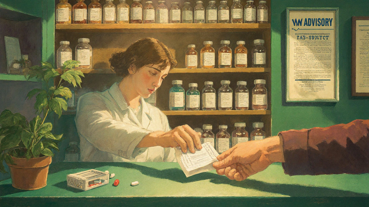 Un farmacéutico entrega una pastilla de dosis correcta en lugar de una partida.