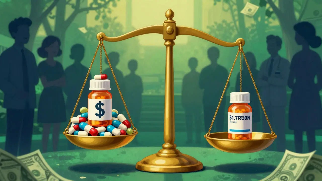 Balanza dorada representando el ahorro económico por el uso de medicamentos genéricos